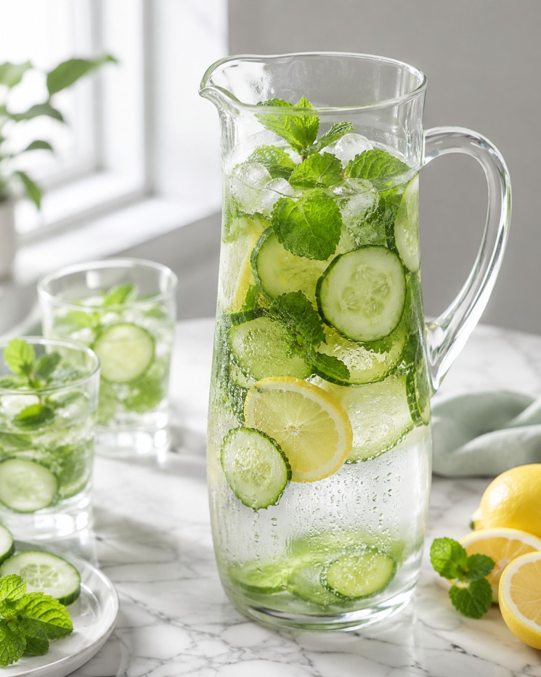 Cucumber Lemon and Mint Flat Belly Water